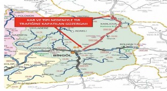 Bingöl - Erzurum karayolu tır trafiğine kapatıldı